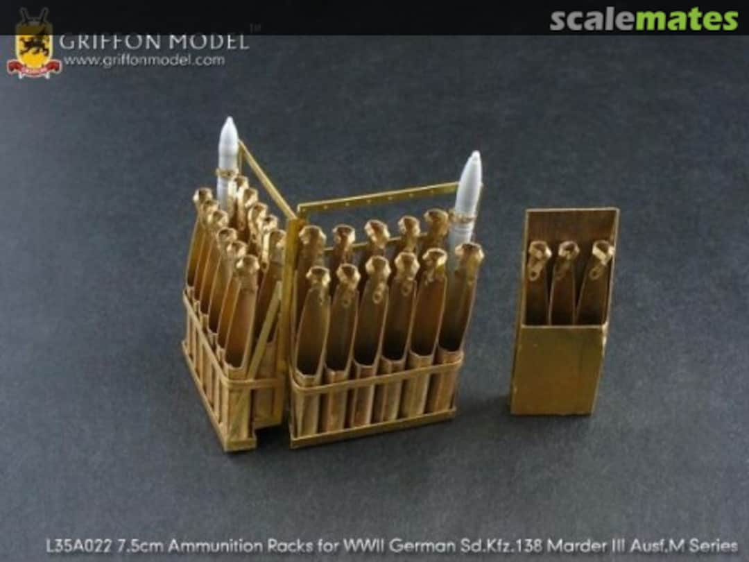 Boxart 7.5cm Ammunition Racks for Sd.Kfz.138 Marder III Ausf. M Series L35A022 Griffon Model