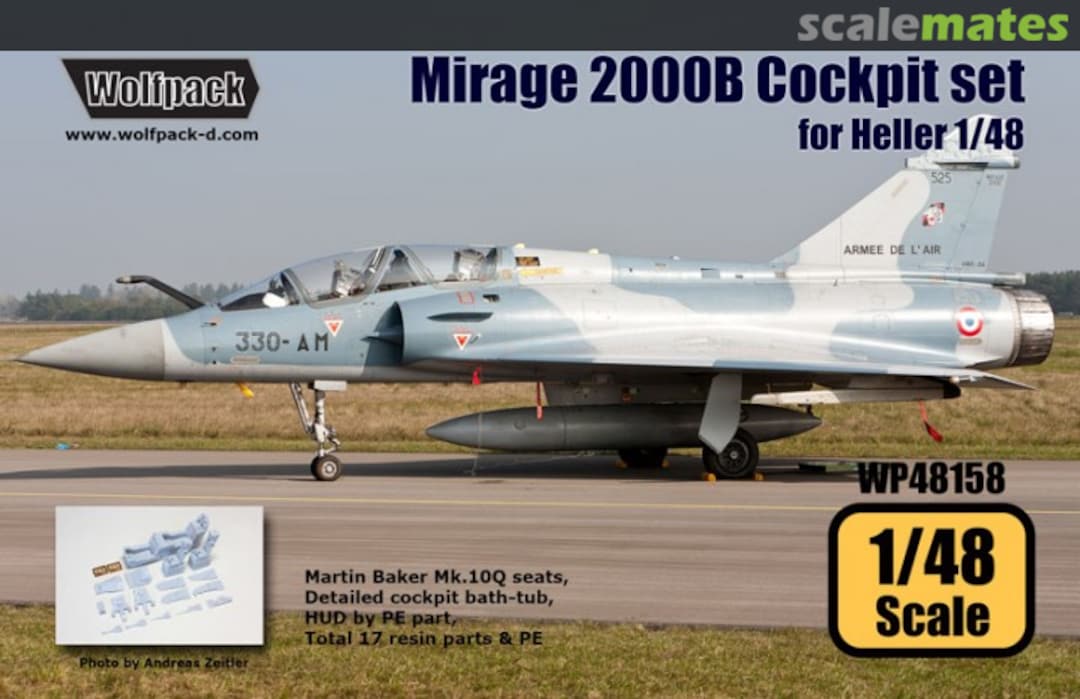 Boxart Mirage 2000B Cockpit Set WP48158 Wolfpack