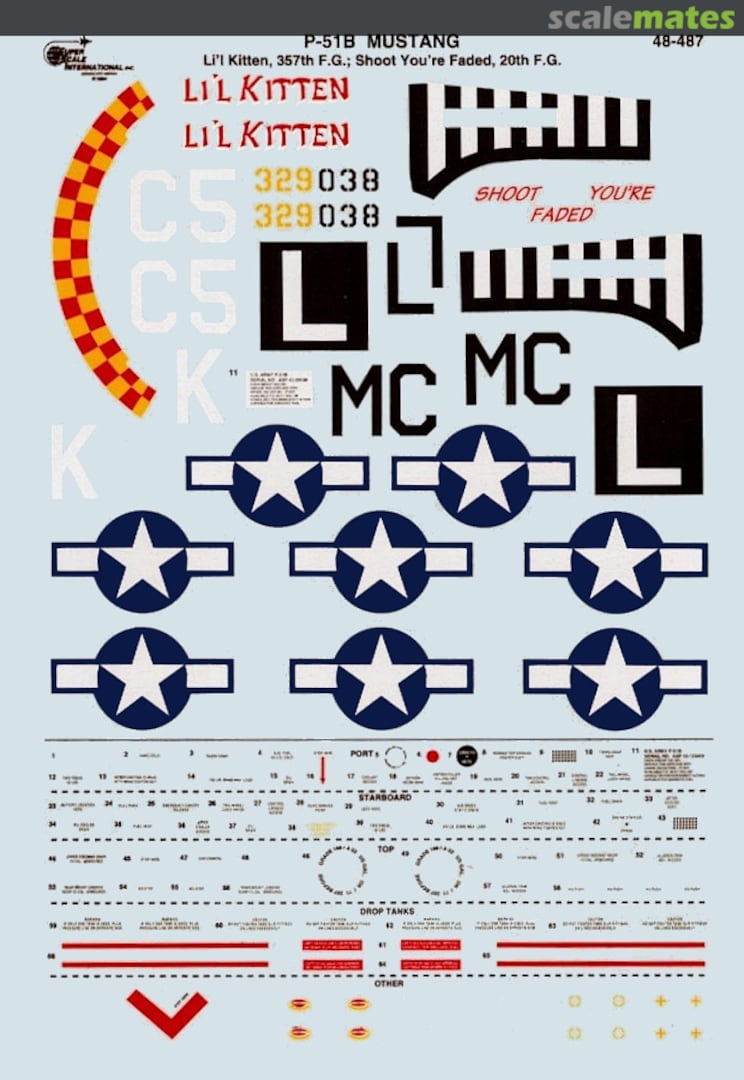Boxart P-51B Mustang 48-0487 SuperScale International