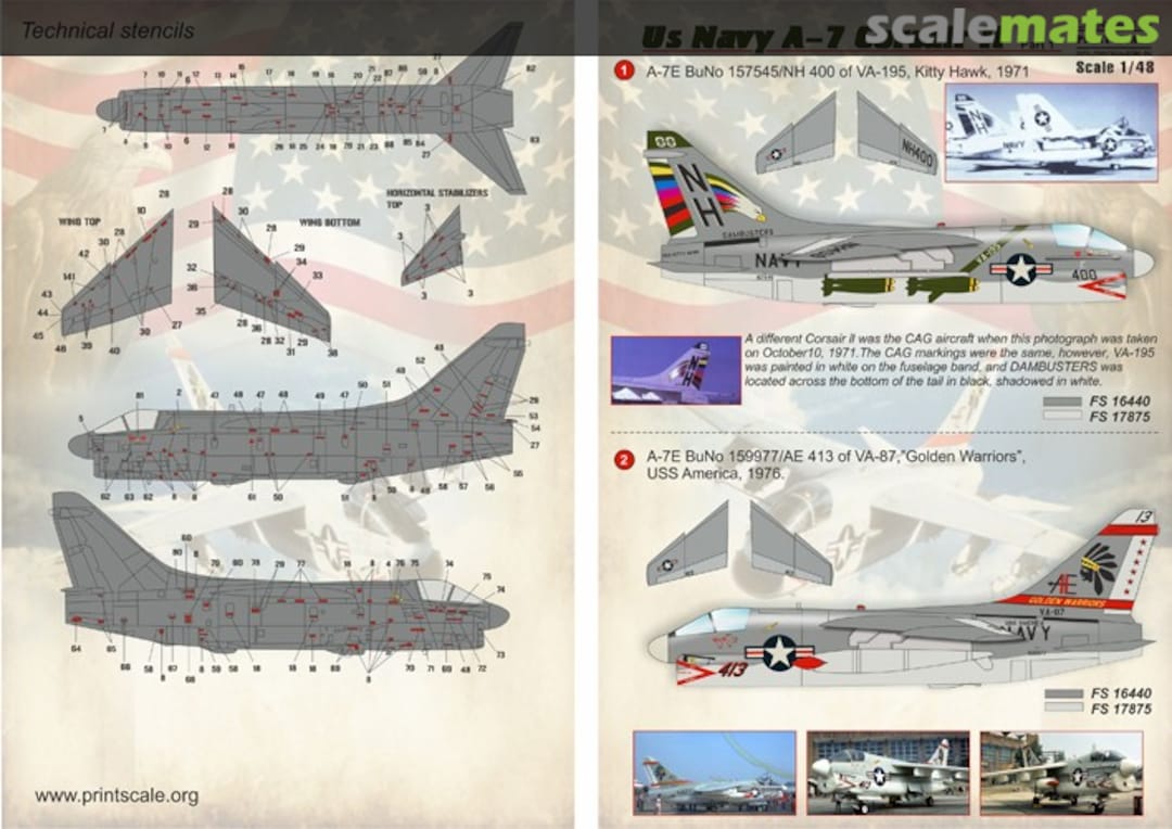 Boxart Vought A-7E Corsair ll 48-124 Print Scale