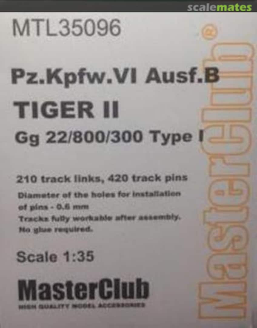 Boxart Pz.Kpfw.VI Ausf.B Tiger II Gg 24/800/300 Type I MTL35096 MasterClub