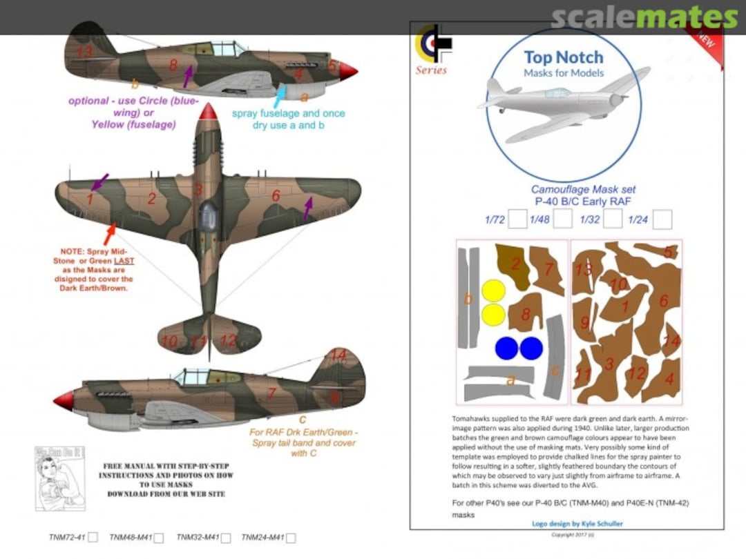 Boxart P-40 B/C Early RAF TNM32-M41 TopNotch