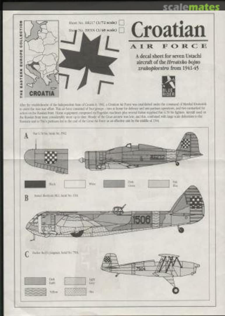 Boxart Croatian Air Force 1941-45 BR217 Blue Rider