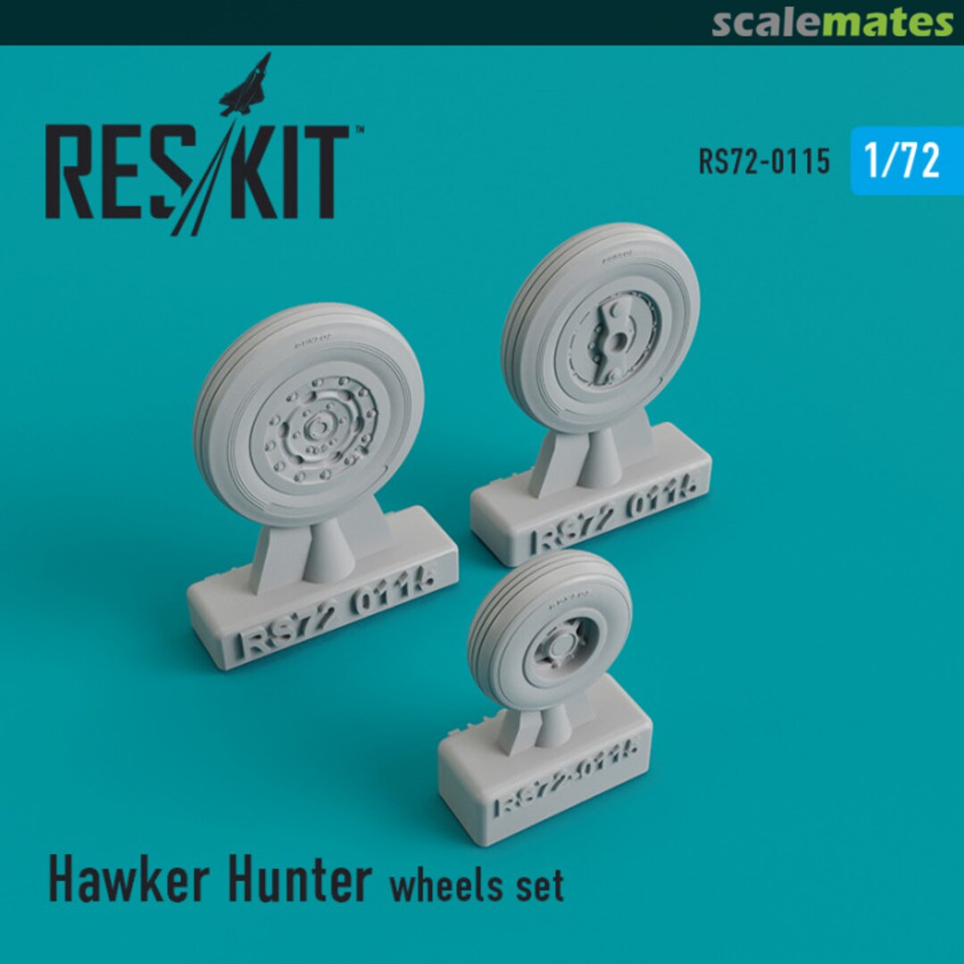 Boxart Hawker Hunter wheel set RS72-0115 ResKit