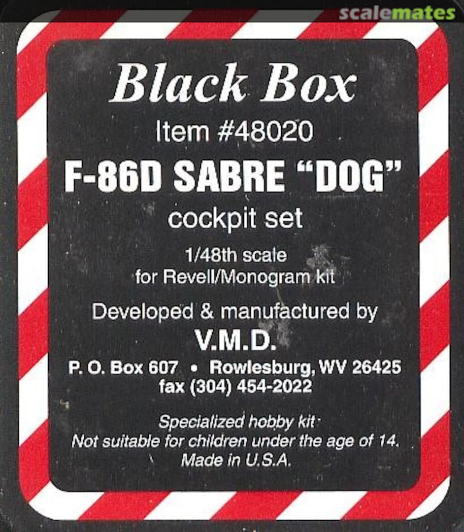 Boxart F-86D Sabre "Dog" 48020 Black Box