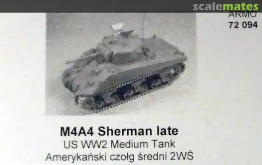 Boxart M4A4 Sherman late 72094 Armo