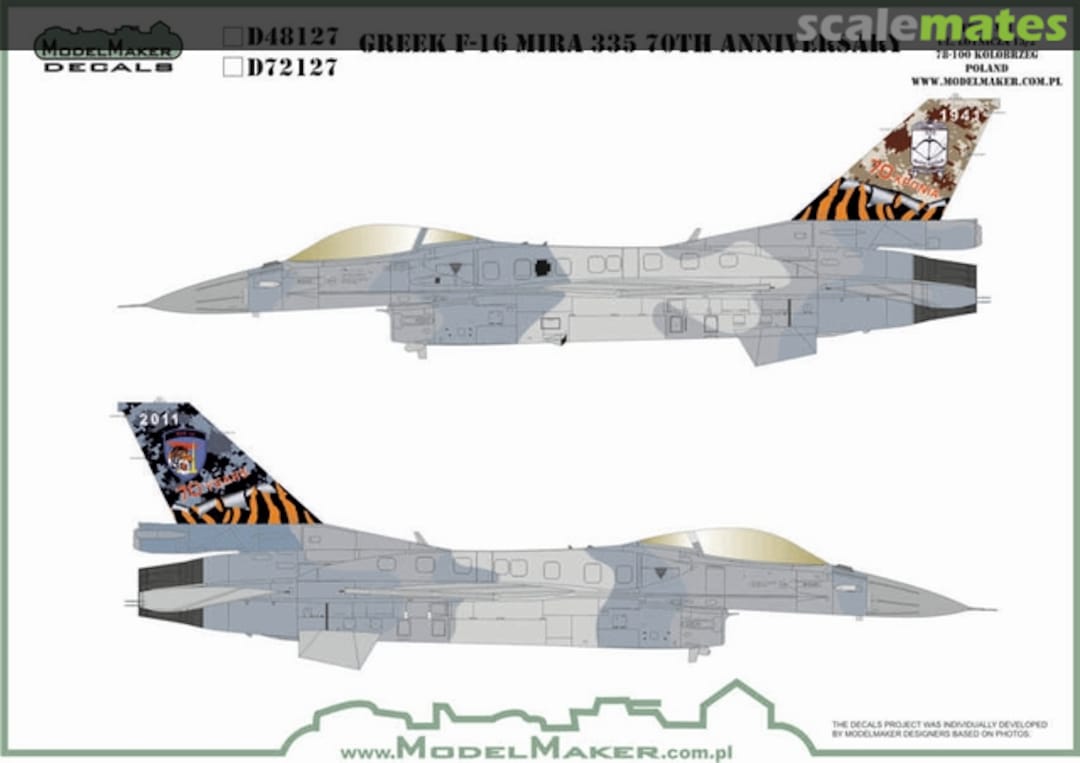 Boxart Greek F-16 Mira 335 70th Anniversary D72127 ModelMaker