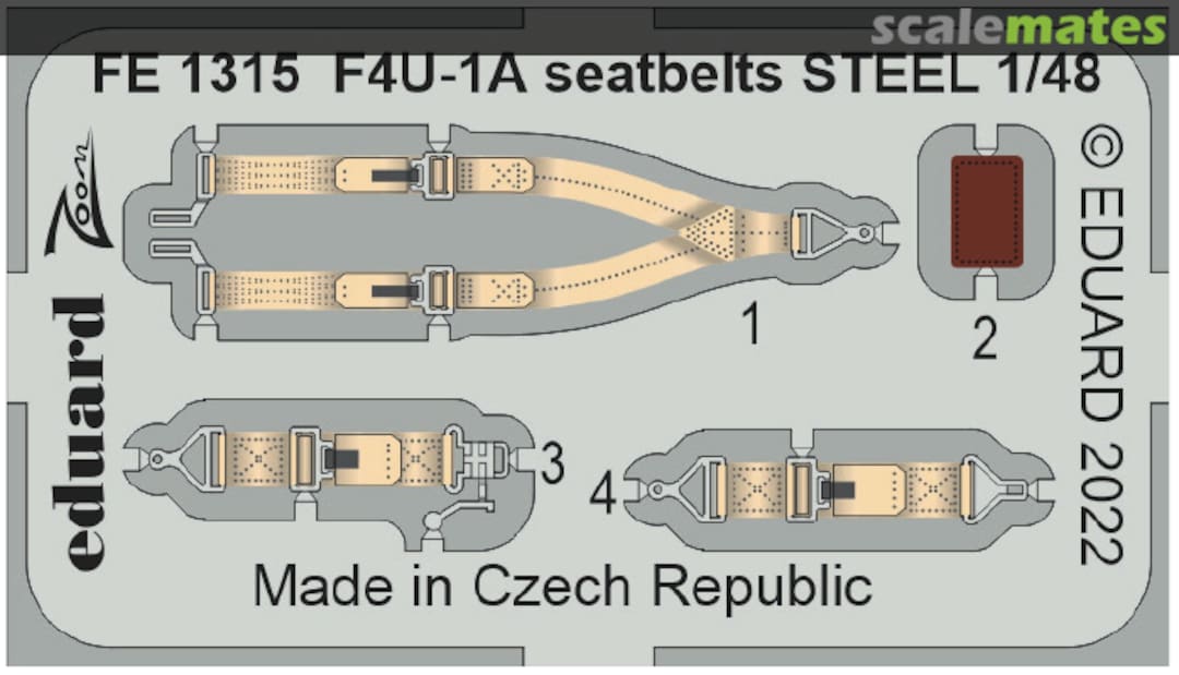 Boxart F4U-1A seatbelts FE1315 Eduard