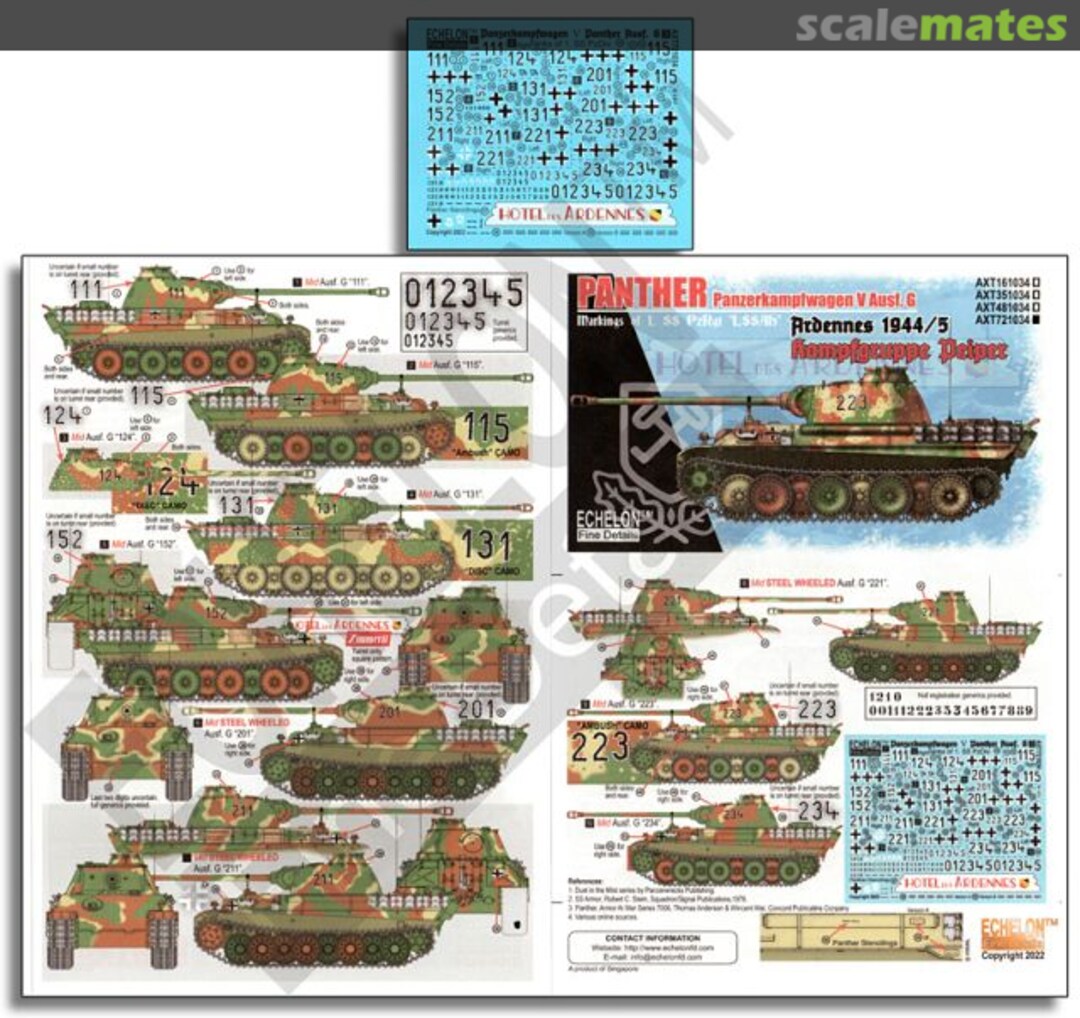 Boxart Panther Panzerkampfwagen V Ausf. G AXT721034 Echelon Fine Details