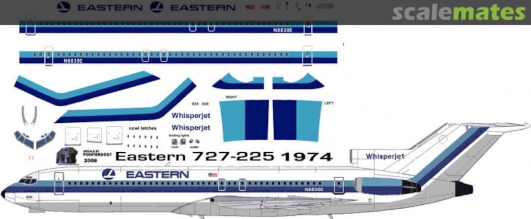 Boxart Eastern 727-225 1974 727 EAL Pointerdog Decals