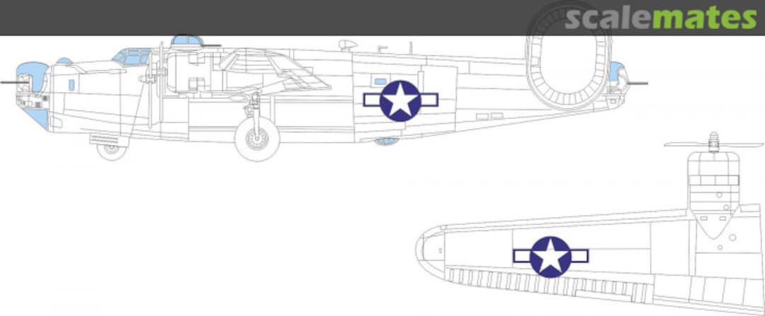 Boxart B-24H US National Insignia AIRFIX CX668 Eduard