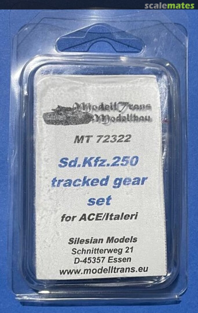 Boxart Sd.Kfz.250 tracked gear set MT 72322 Modell Trans Modellbau