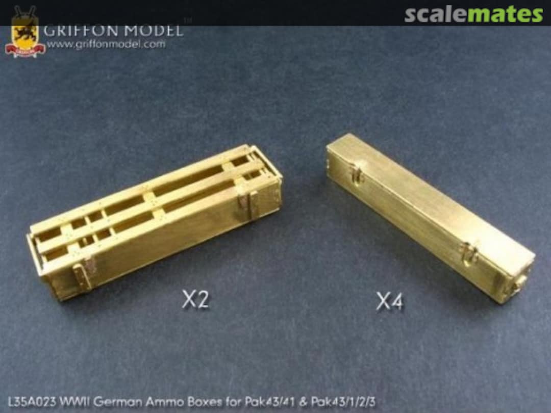 Boxart German Ammo Boxes for Pak43/41 & Pak43/1/2/3 & Kw.K43 L35A023 Griffon Model