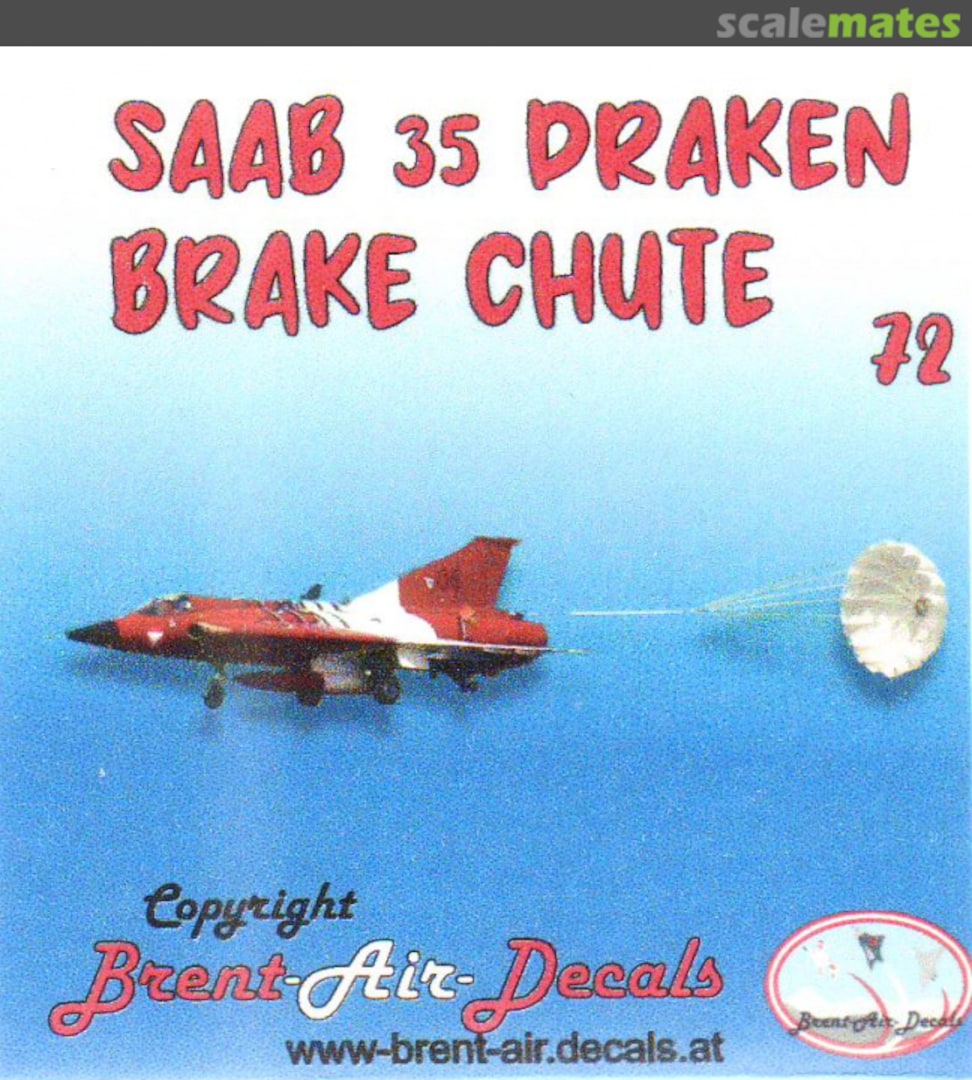 Boxart Saab 35 Draken Bremsschirm JT72007 Brent-Air-Decals