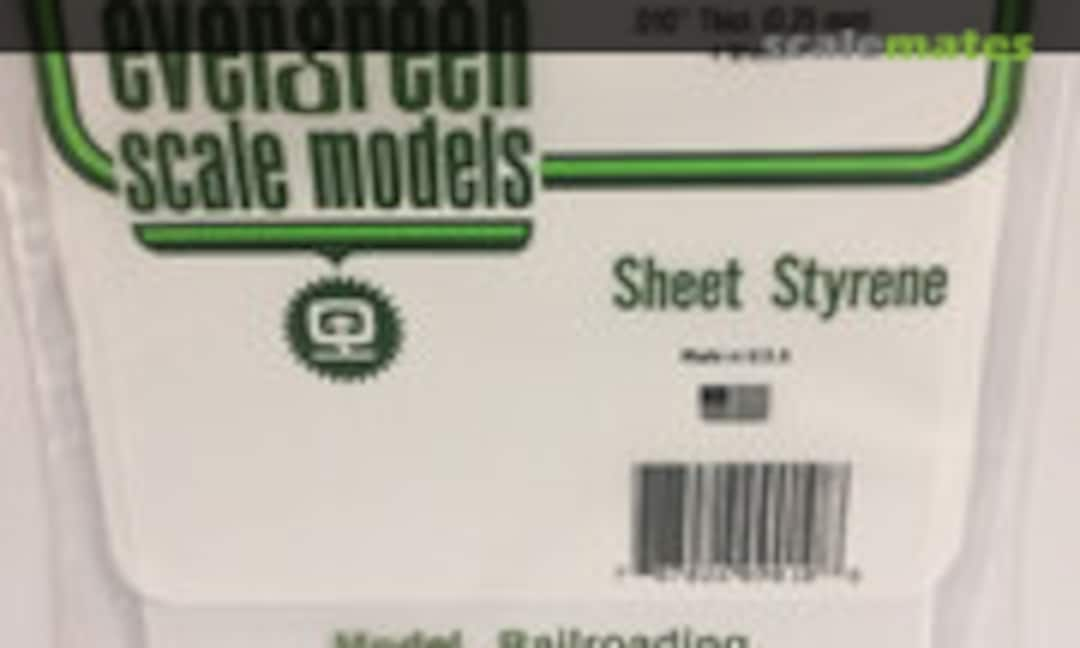 No 0.010&quot; Plain Opaque White Polystyrene Sheet (Evergreen Scale Models 9010)