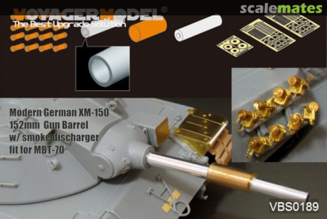 Boxart Modern German XM-150 152mm Gun Barrel for MBT-70 VBS0189 Voyager Model