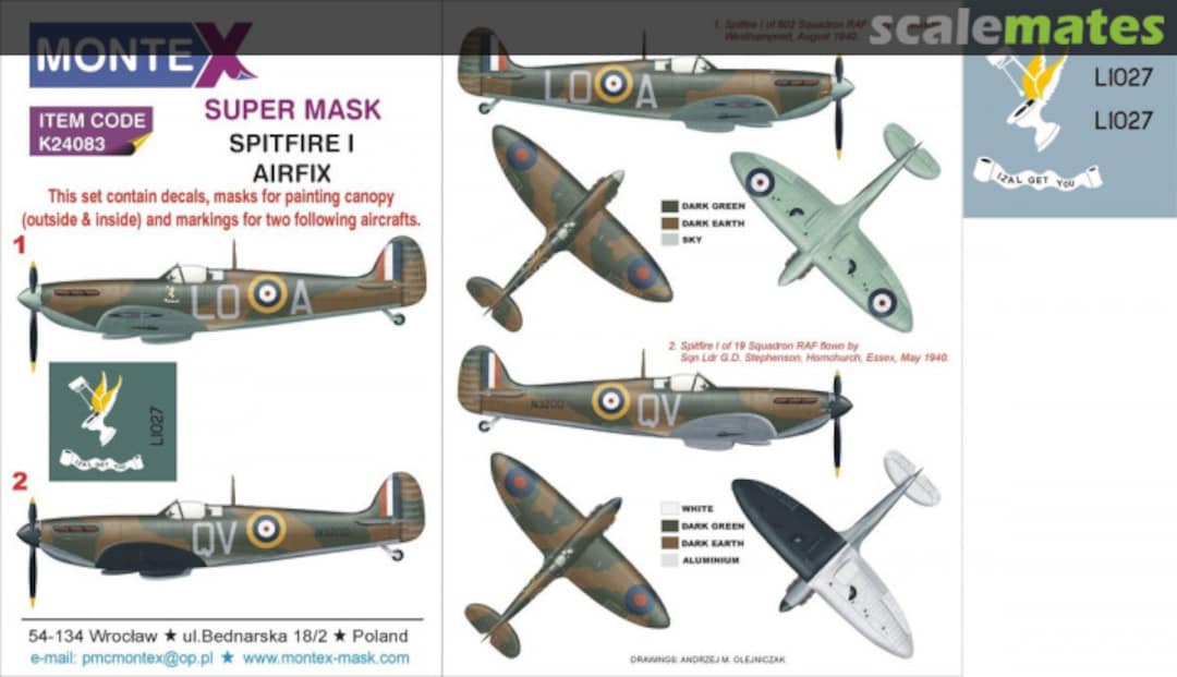 Boxart Spitfire Mk.I K24083 Montex