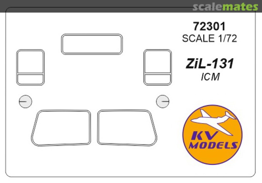 Boxart Zil-131 + Masks for imitation rubber seals of the windows are included 72301 KV Models