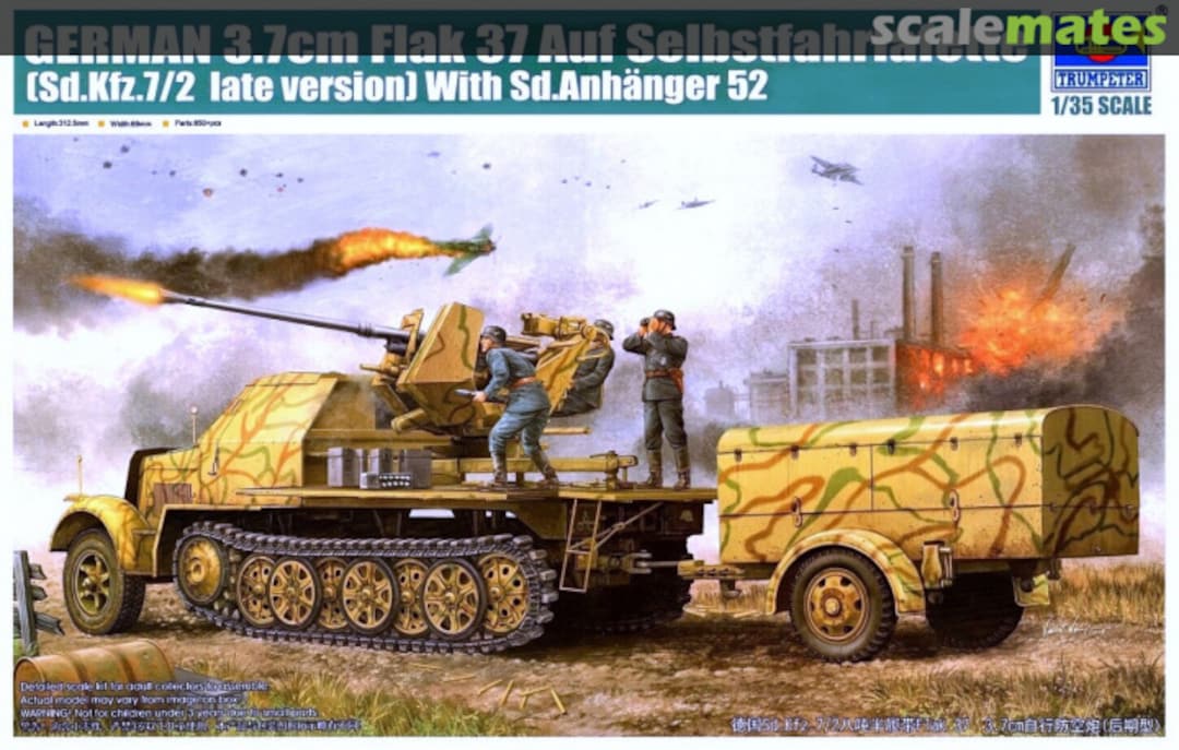 Boxart 3,7cm Flak 37 auf Selbstfahrlafette 01526 Trumpeter