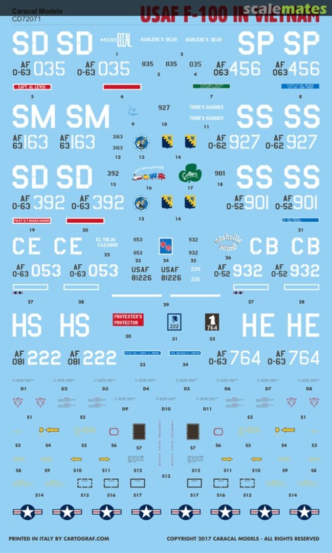 Contents F-100 CD72071 Caracal Models