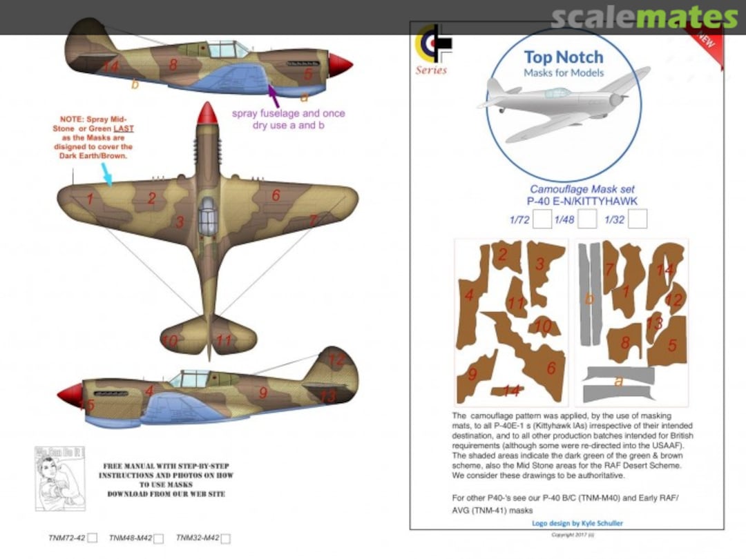 Boxart P-40 E-N / KittyHawk TNM72-M42 TopNotch