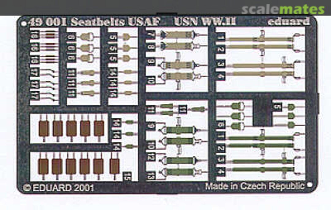 Boxart Seatbelts USAF & USN WWII 49001 Eduard