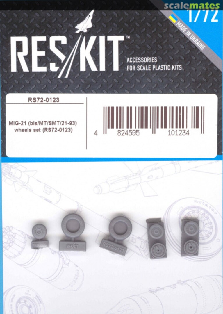 Boxart MiG-21 (bis/MT/SMT/21-93) wheels set RS72-0123 ResKit