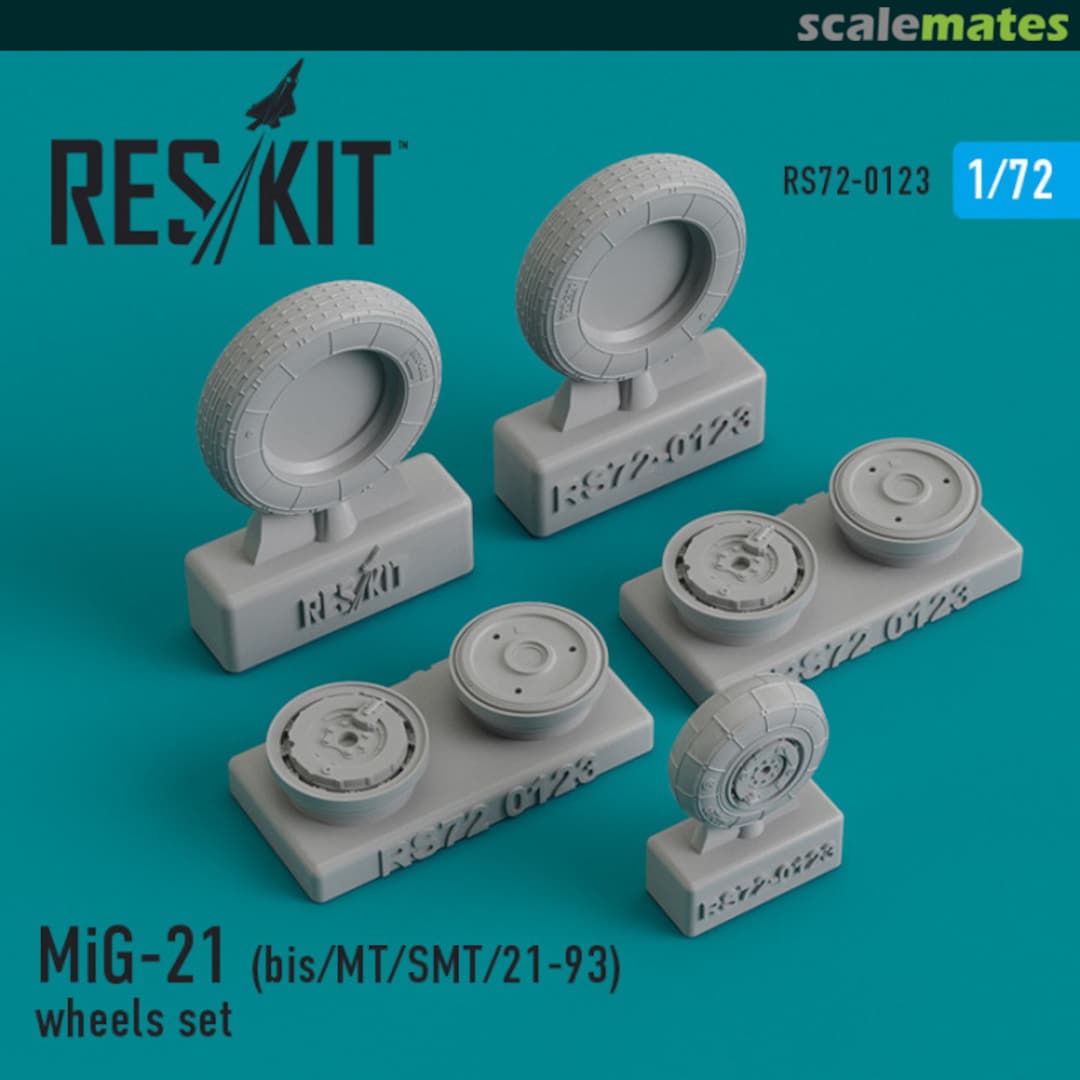 Contents MiG-21 (bis/MT/SMT/21-93) wheels set RS72-0123 ResKit