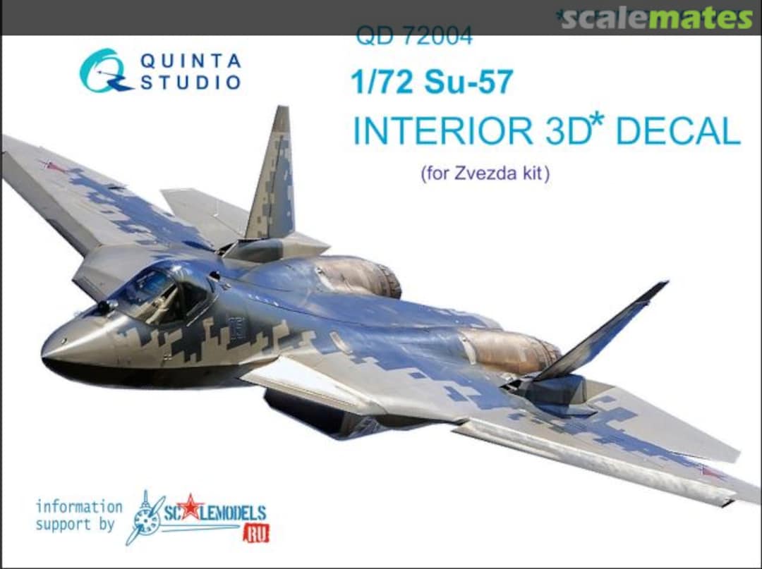 Boxart Su-57 interior 3D decals QD72004 Quinta Studio