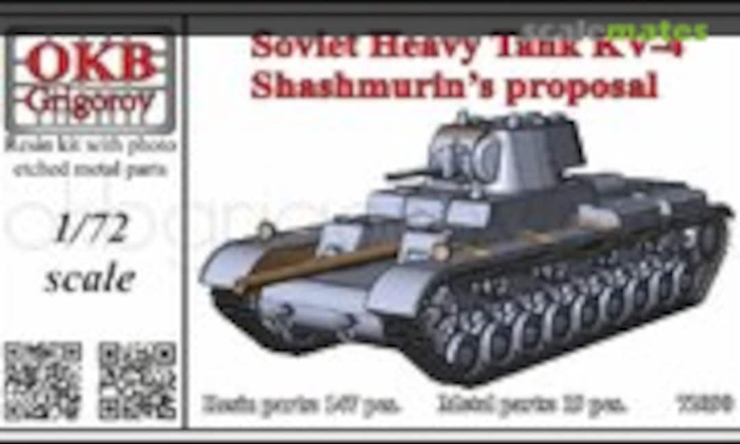 1:72 Soviet Heavy Tank KV-4, Shashmurin’s proposal (OKB Grigorov V72090)