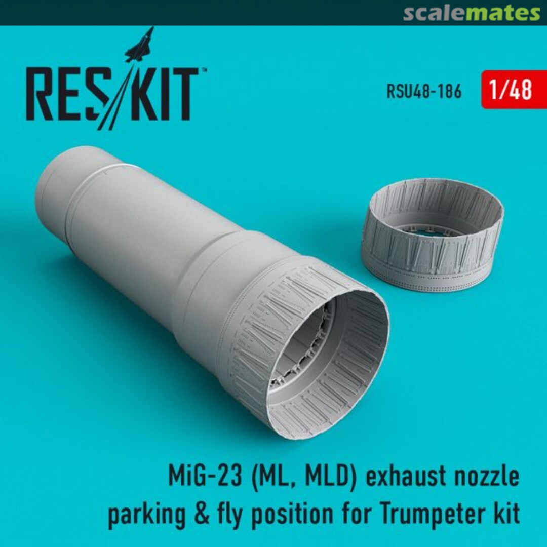 Boxart MiG-23 (ML, MLD) exhaust nozzle parking & fly position RSU48-0186 ResKit