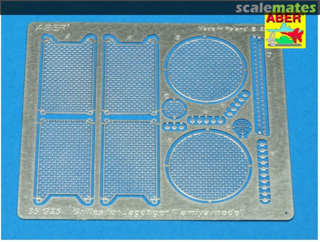 Boxart Grilles for Sd.Kfz.186 Jagdtiger 35G25 Aber