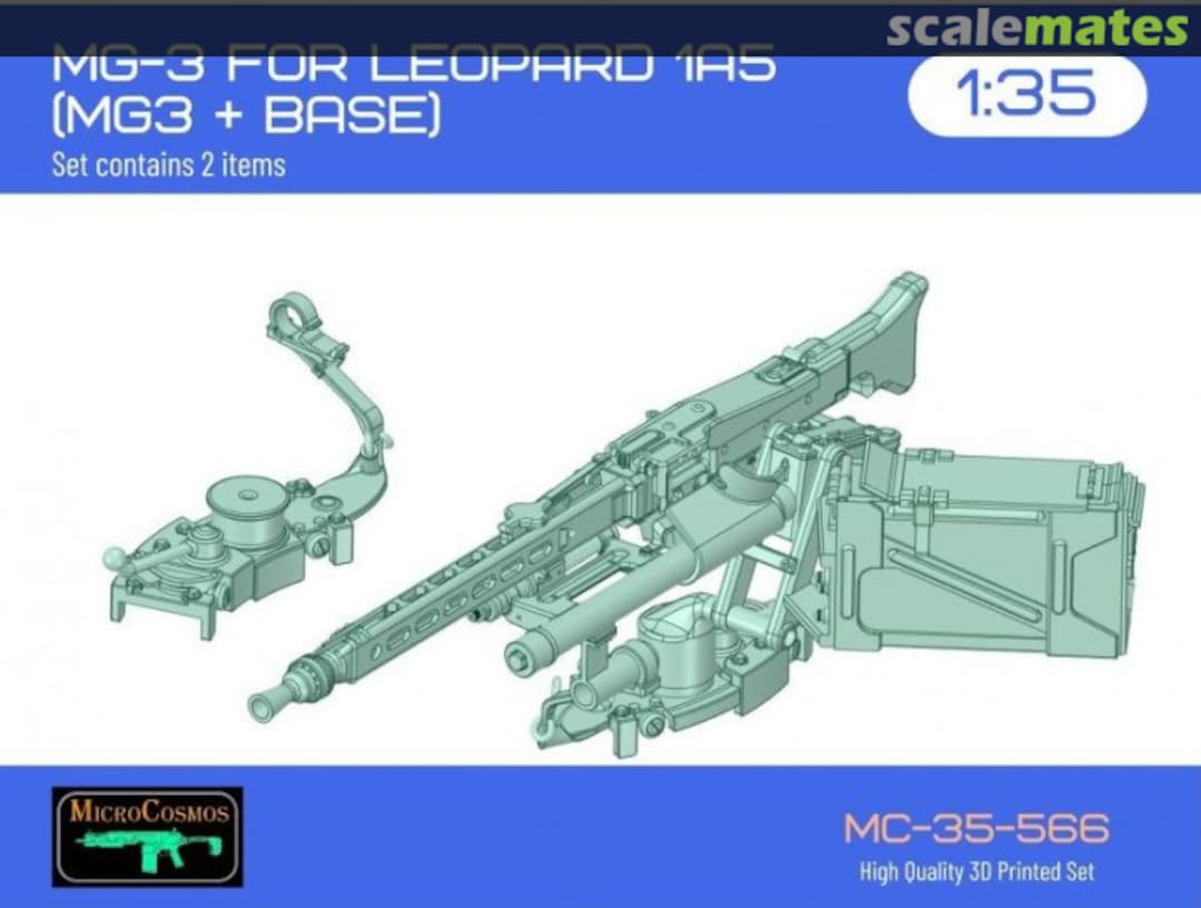 Boxart MG-3 for Leopard 1A5 MC-35-566 3D MicroCosmos