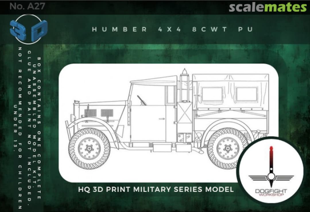 Boxart British Humber 4x4 8cwt PU 72A27 Dogfight Workshop