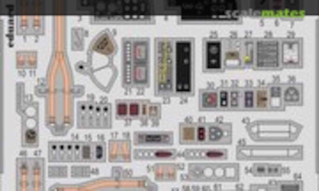 1:48 P-61B Front Interior Pre-Painted Photoetch Set (Eduard FE704)