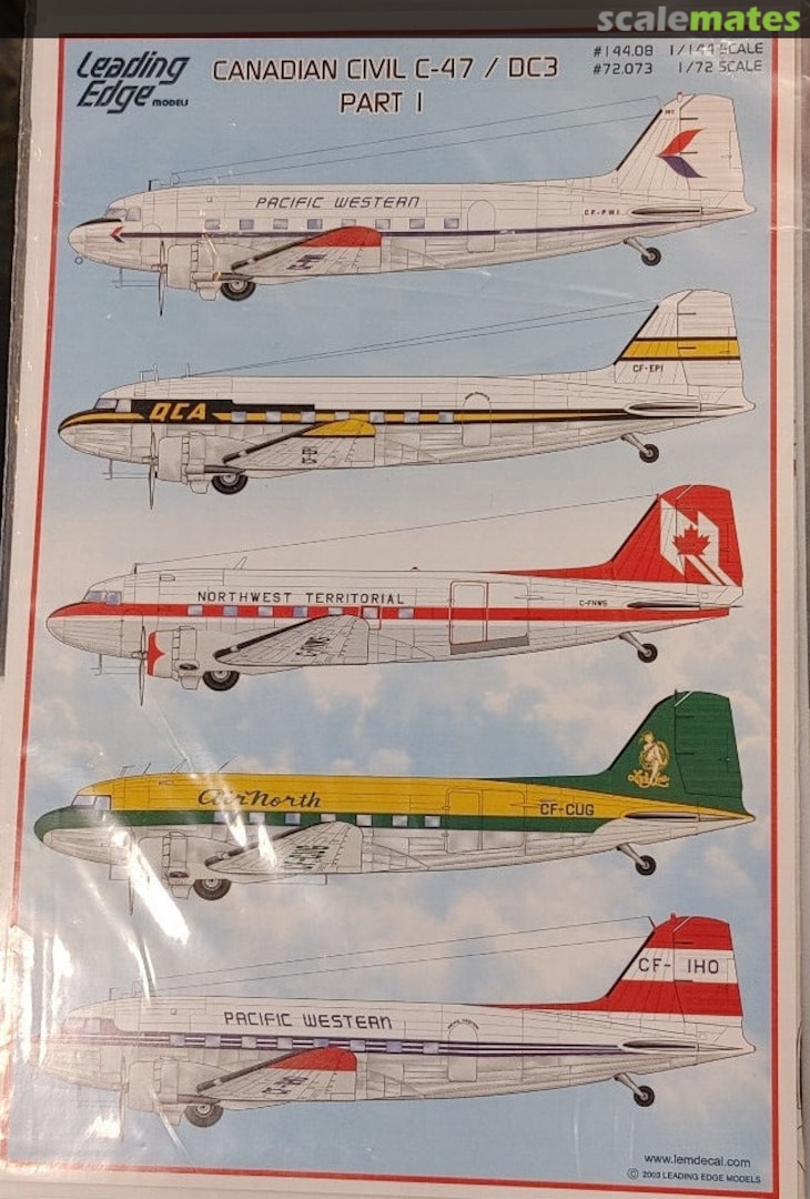 Boxart Canadian Civil C-47 / DC-3 72.073 Leading Edge