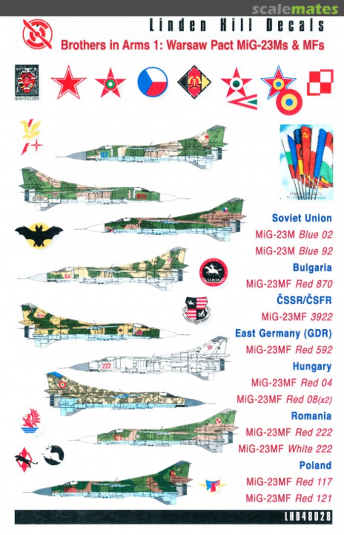 Boxart Brothers in Arms 1: Warsaw Pact MiG-23M's & MF's LHD48028 Linden Hill Decals