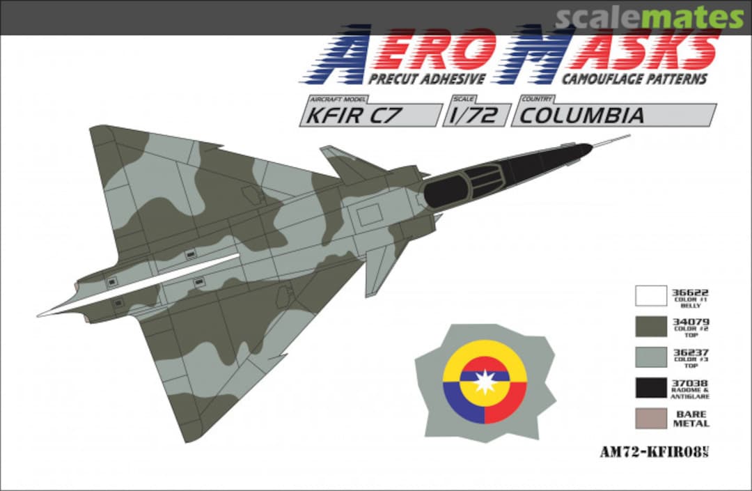 Boxart Kfir C7 Columbia AM72-KFIR08 AeroMasks