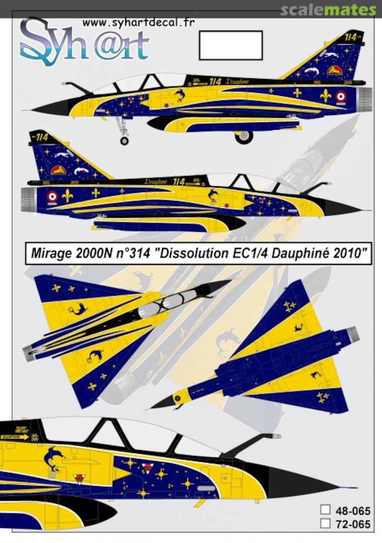 Boxart Mirage 2000N n°314 "Retirement EC1/4 Dauphiné" 2010 48-065 Syhart