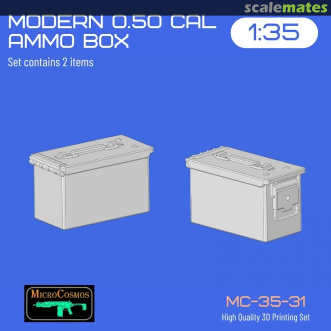 Boxart Modern 0.50 Cal Ammo Box (x2) MC-35-31 3D MicroCosmos