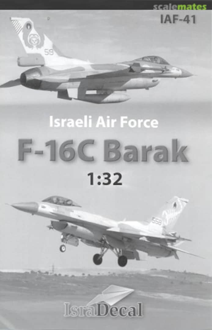 Boxart Israeli Air Force F-16C Barak IAF-41 IsraDecal Studio