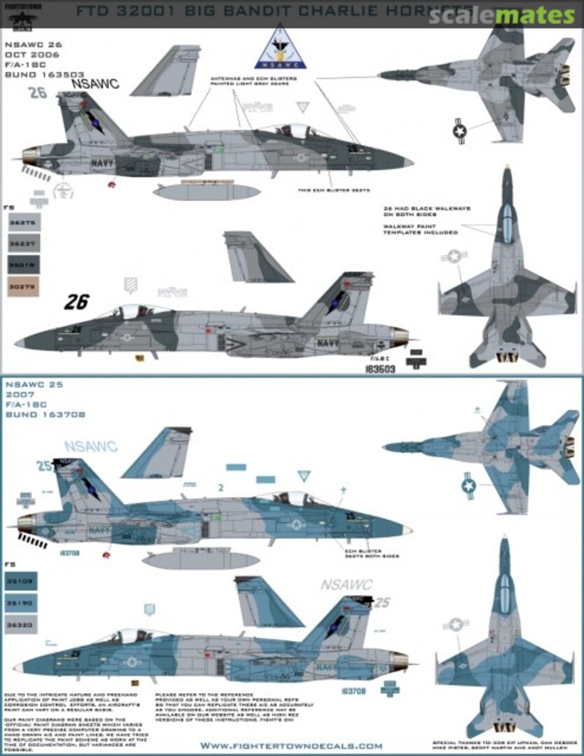 Boxart Big Bandit C Hornets F-18C's 32001 Fightertown Decals