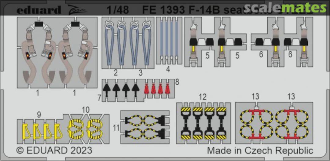 Boxart F-14B seatbelts FE1393 Eduard