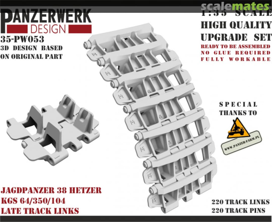 Boxart Hetzer late production Tracks 35-PW053 Panzerwerk design