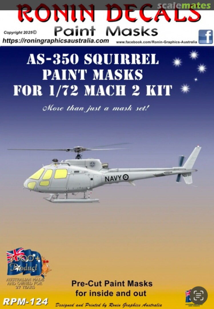 Boxart AS-350 Squirrel Paint Masks RPM-124 Ronin Decals