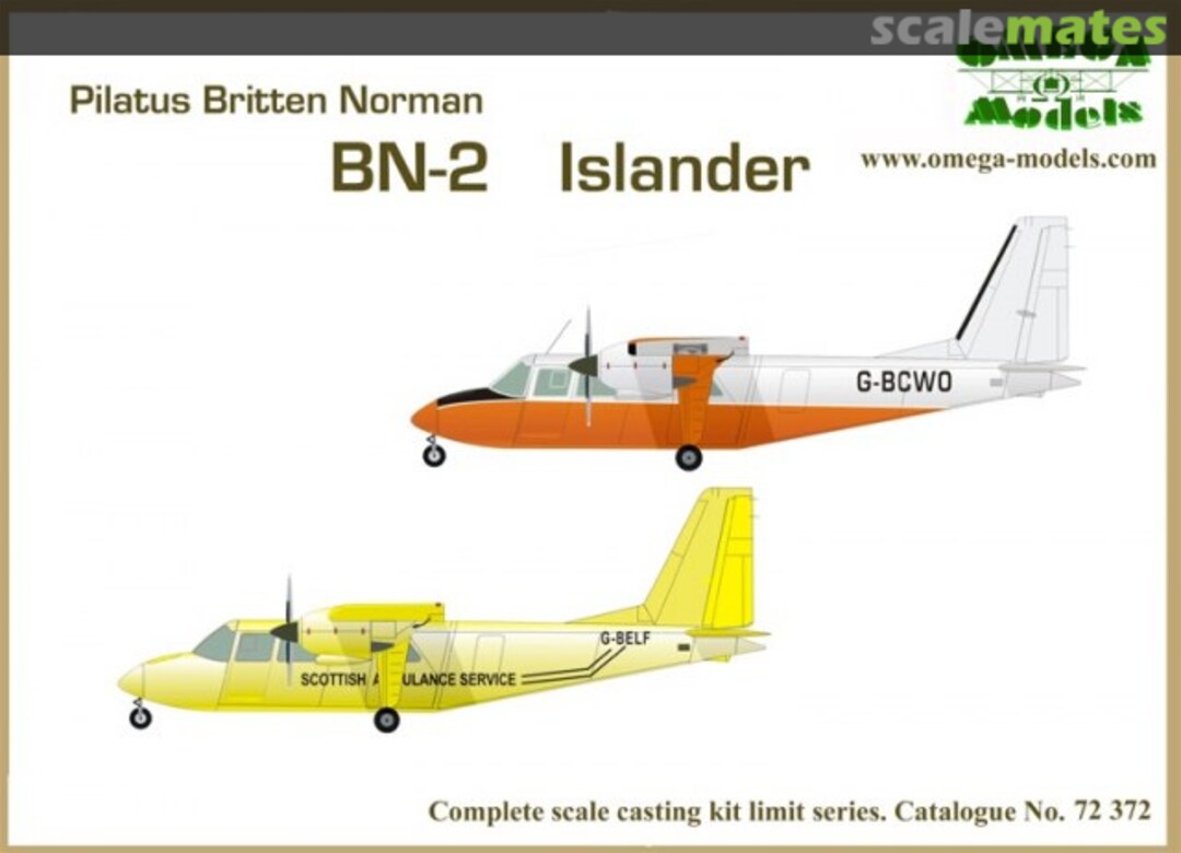 Boxart Pilatus Britten Norman BN-2 Islander 72372 Omega Models