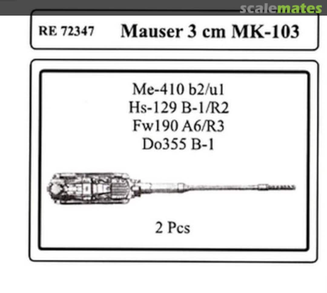 Boxart 3cm Mauser Mk103 72347 Attack Hobby Kits