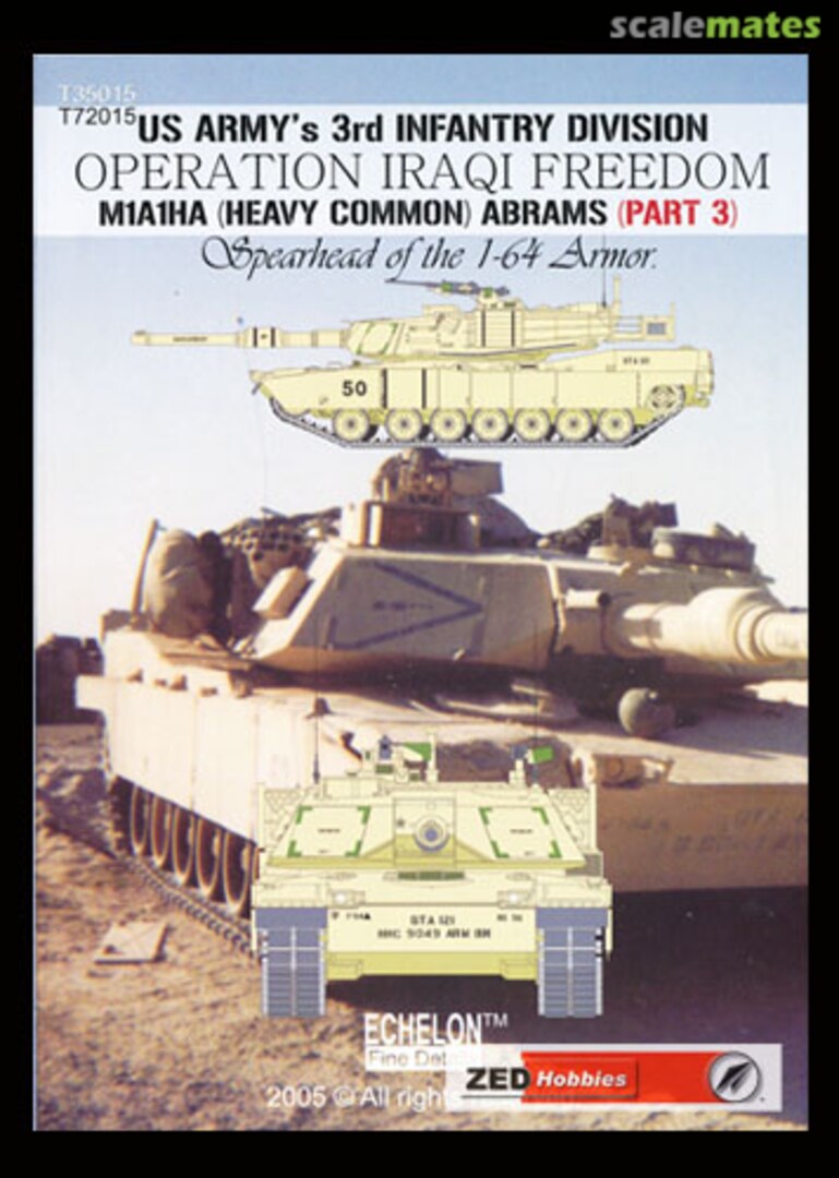 Boxart US Army M1A1HA Abrams in Operation Iraqi Freedom (3) T35015 Echelon Fine Details