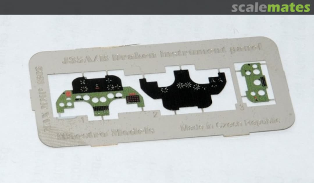 Boxart J35A/B Draken instrument panel MMP4802 Maestro Models