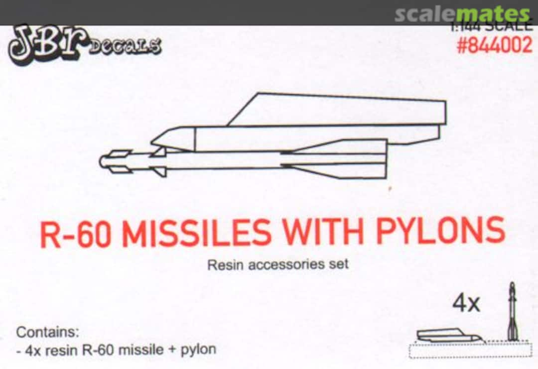 Boxart R-60 missiles + pylons 844002 JBr Decals